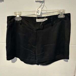 Amanda Uprichard black silk shorts